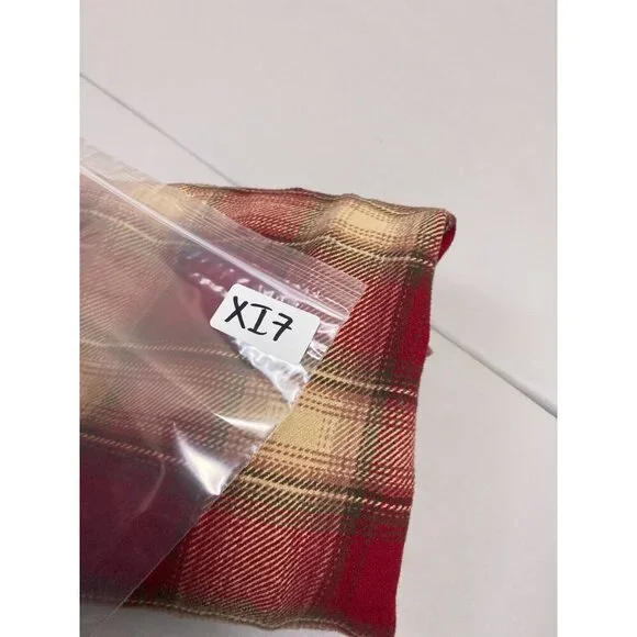 Orvis Heavyweight Flannel Shirt Jacket Red Plaid Shacket Men size Large Pockets - Picture 7 of 12